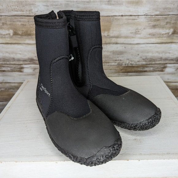 NeoSport Shoes Neosport Black Neoprene Zip Ankle Cold Water Dive